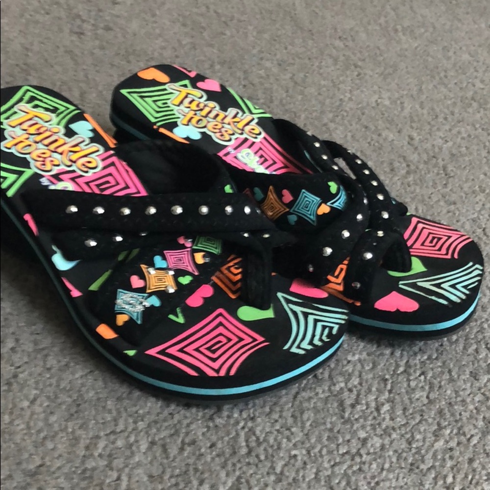 Girls neon colored sandals